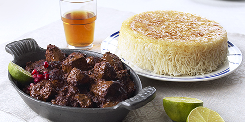 <span class='hide'>Persisches-Khoresht-Fesenjan-mit Basmati-Reis-SHAHAN</span>